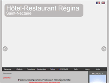 Tablet Screenshot of hotel-regina-saint-nectaire.com